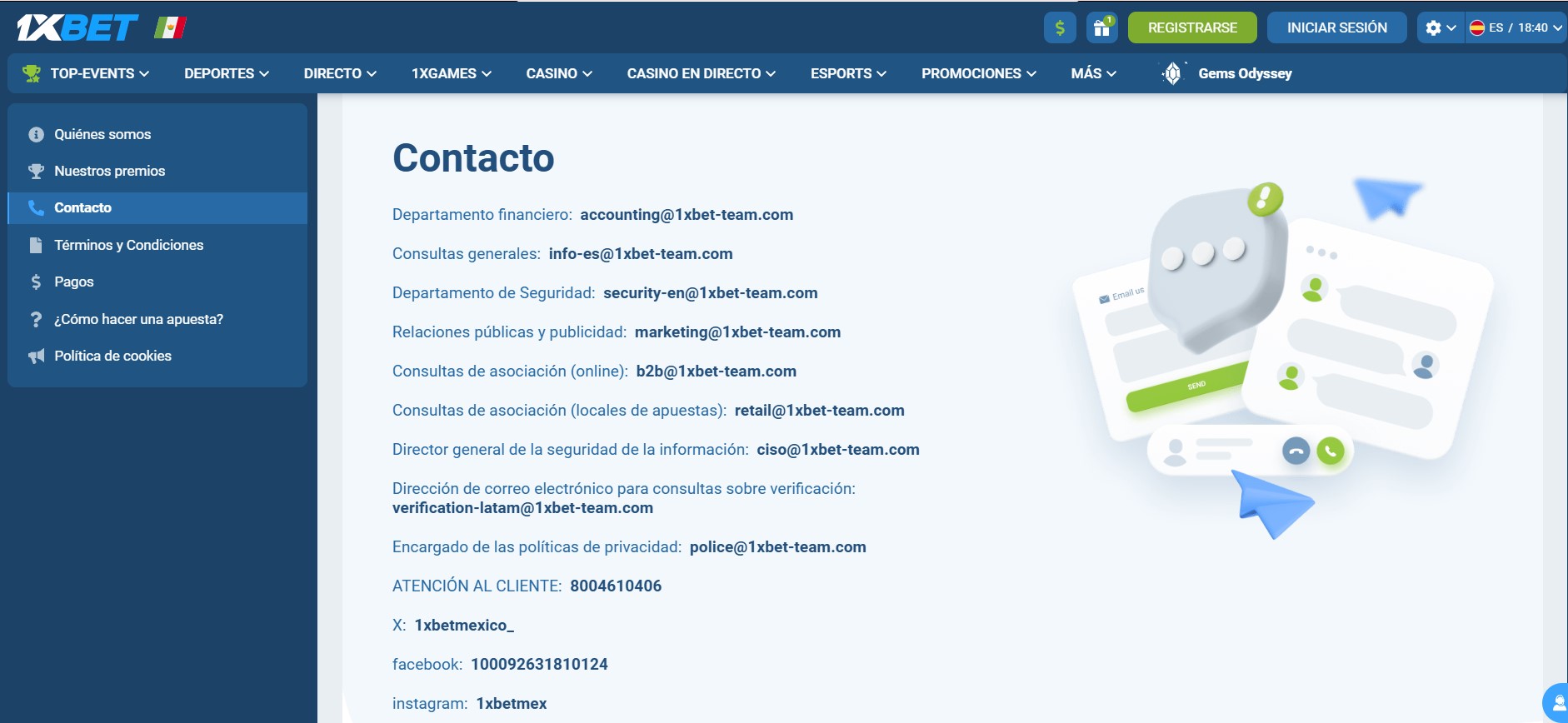 Atencion al cliente 1xbet