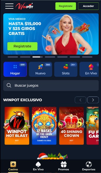 Winpot Mexico Casino Pagina Principal